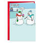 Snowman Eating a Snow Cone Funny Christmas Card, , large image number 1