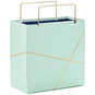 5.5" Mint Green With Gold Small Square Gift Bag, , large image number 4