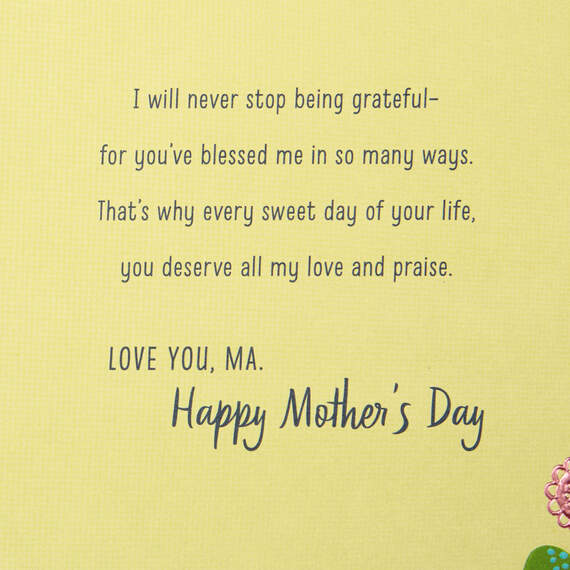 Ma, You've Blessed Me So Much Mother's Day Card From Son, , large image number 3