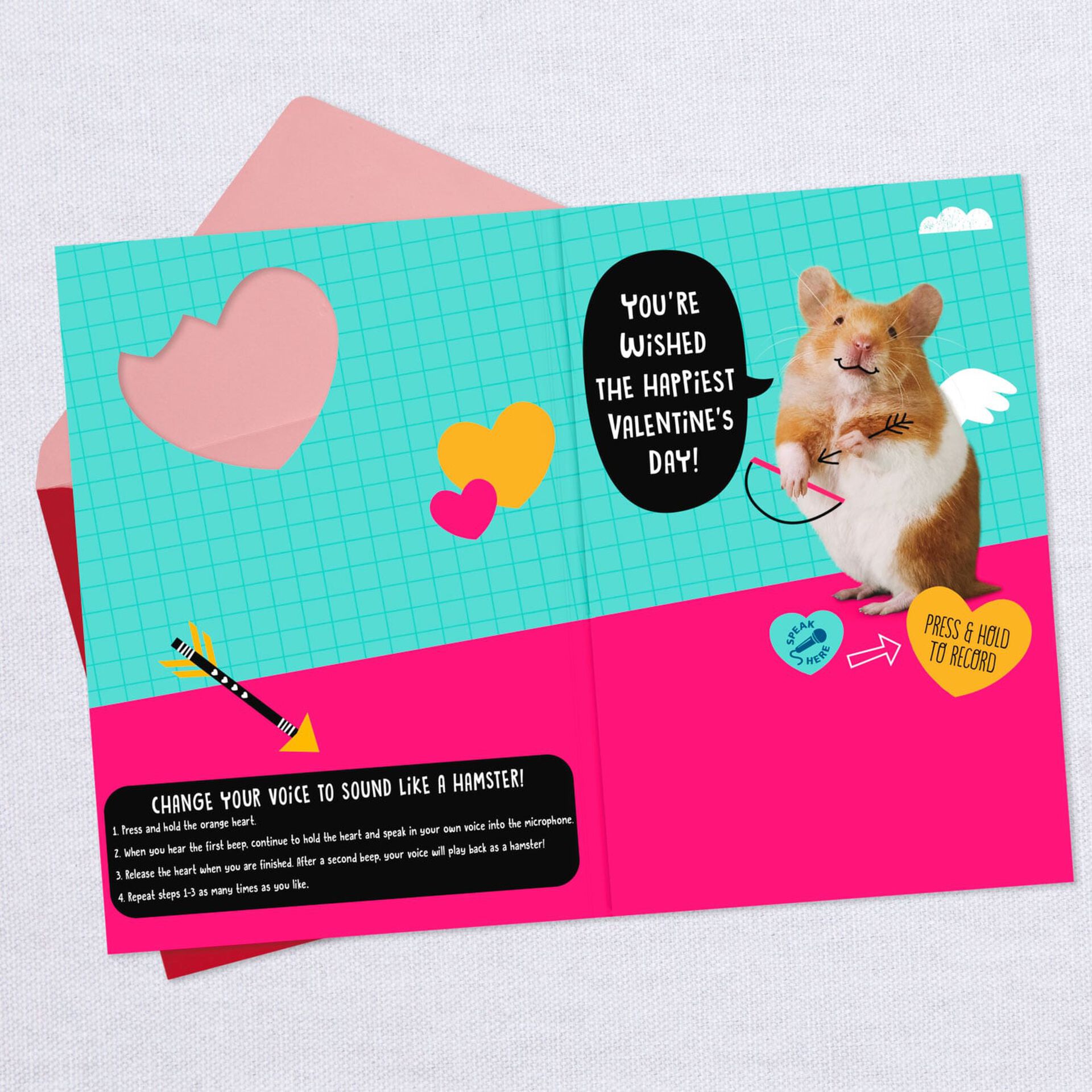hamster recordable valentine's day card greeting cards