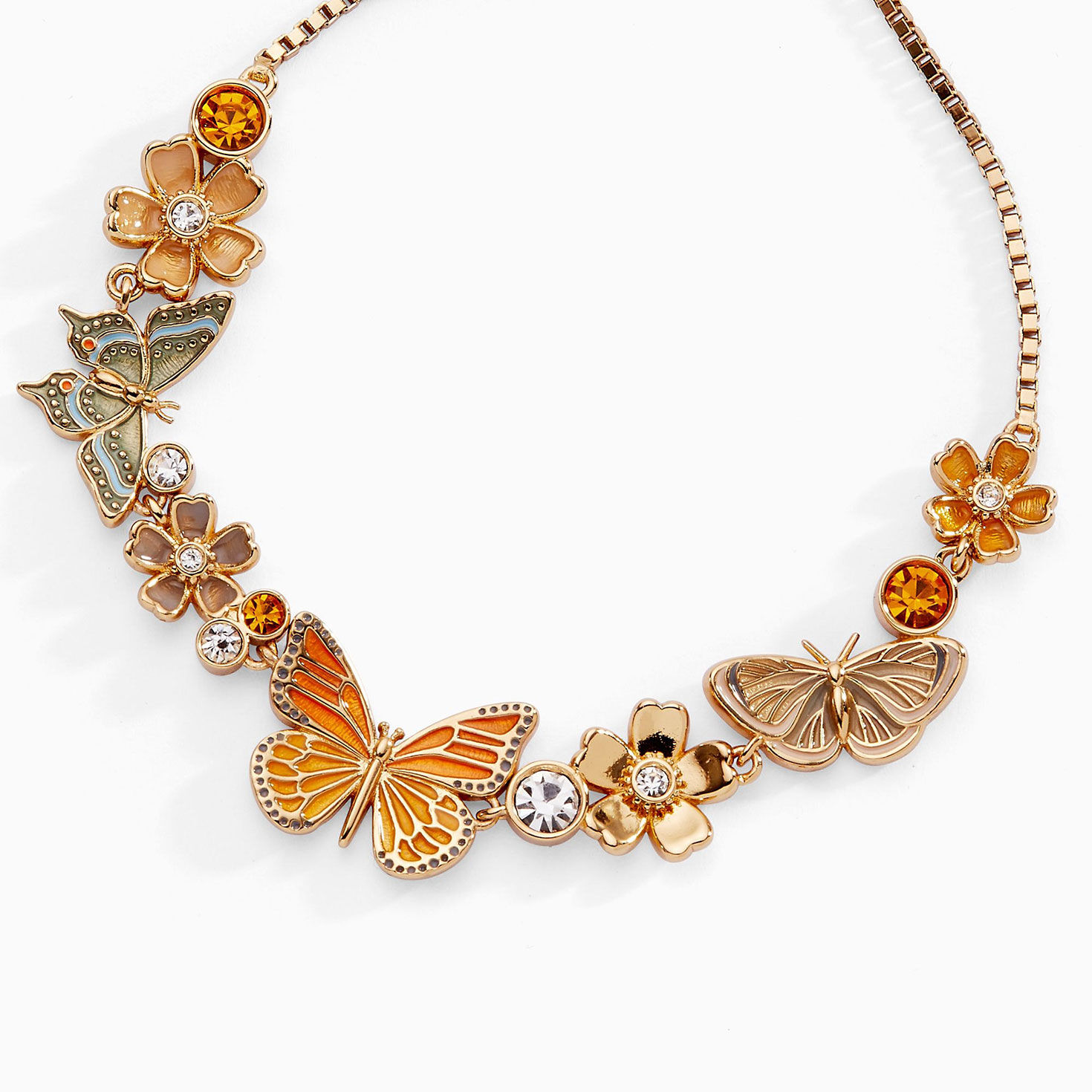 Alex And Ani New York Botanical Garden&reg; Butterfly Inline Bolo upclose view image number 2