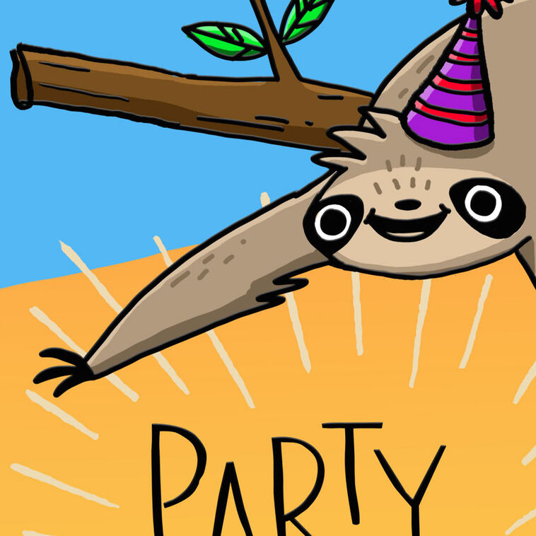 Party Like a Sloth Birthday Card - Greeting Cards | Hallmark party-like-a-sloth-birthday-card-greeting-cards-hallmark