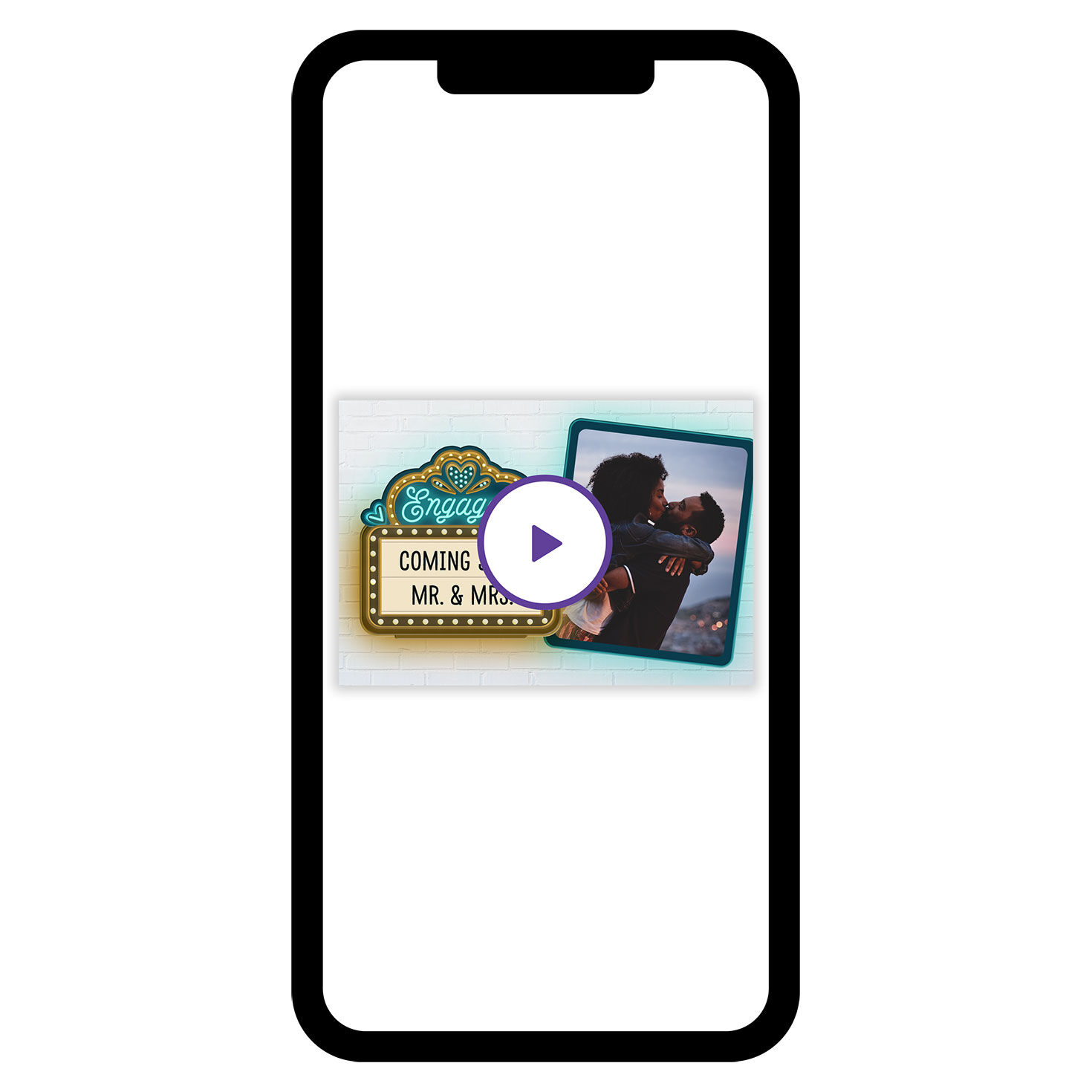 Theater Marquee Wedding Engagement eCard