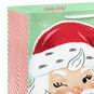 Retro Santa on Green Large Christmas Gift Bag Base/Side Detail image number 5