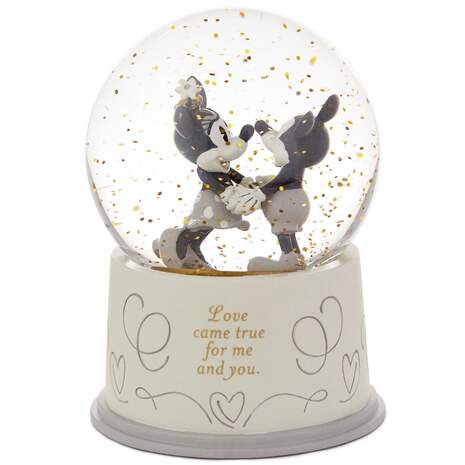 Disney Mickey and Minnie Love Came True Snow Globe, , large