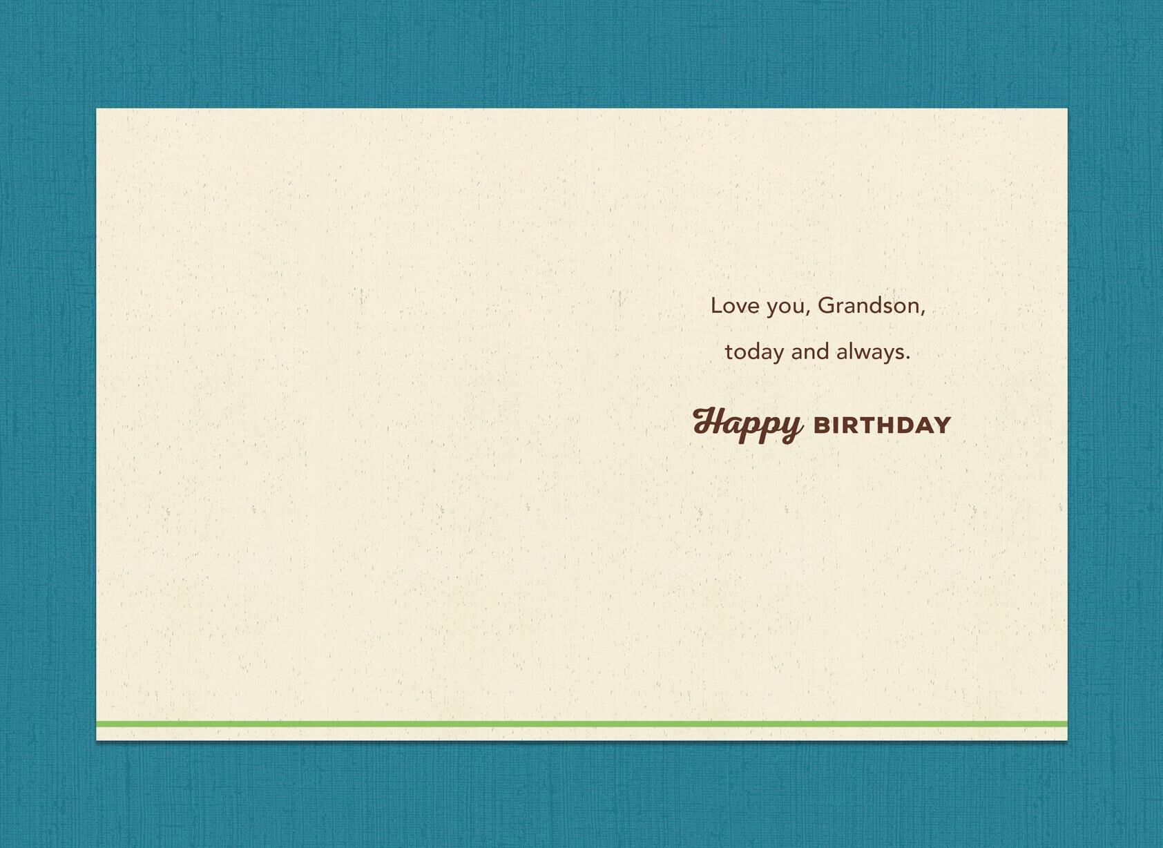 Tire Swing Birthday Card for Grandson