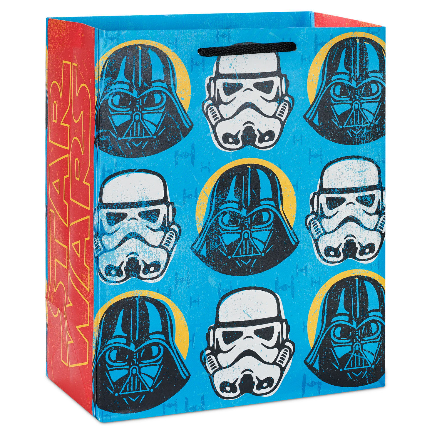 9.6" Star Wars™ Darth Vader™ and Stormtrooper™ Helmets on Blue Medium Gift Bag