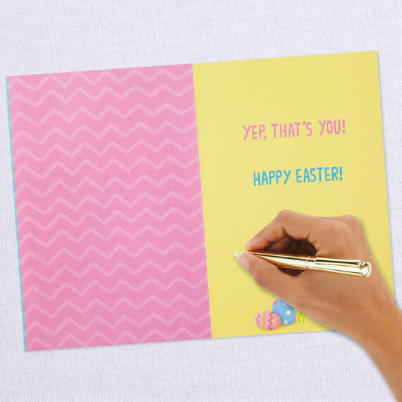 Cute Fuzzy Bunny Easter Card, , large image number 6