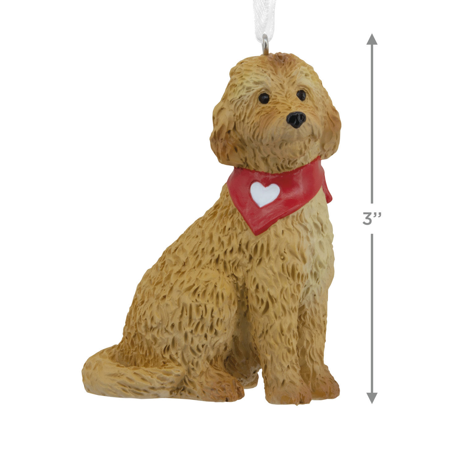 Goldendoodle Dog Christmas Ornament measurement image number 3