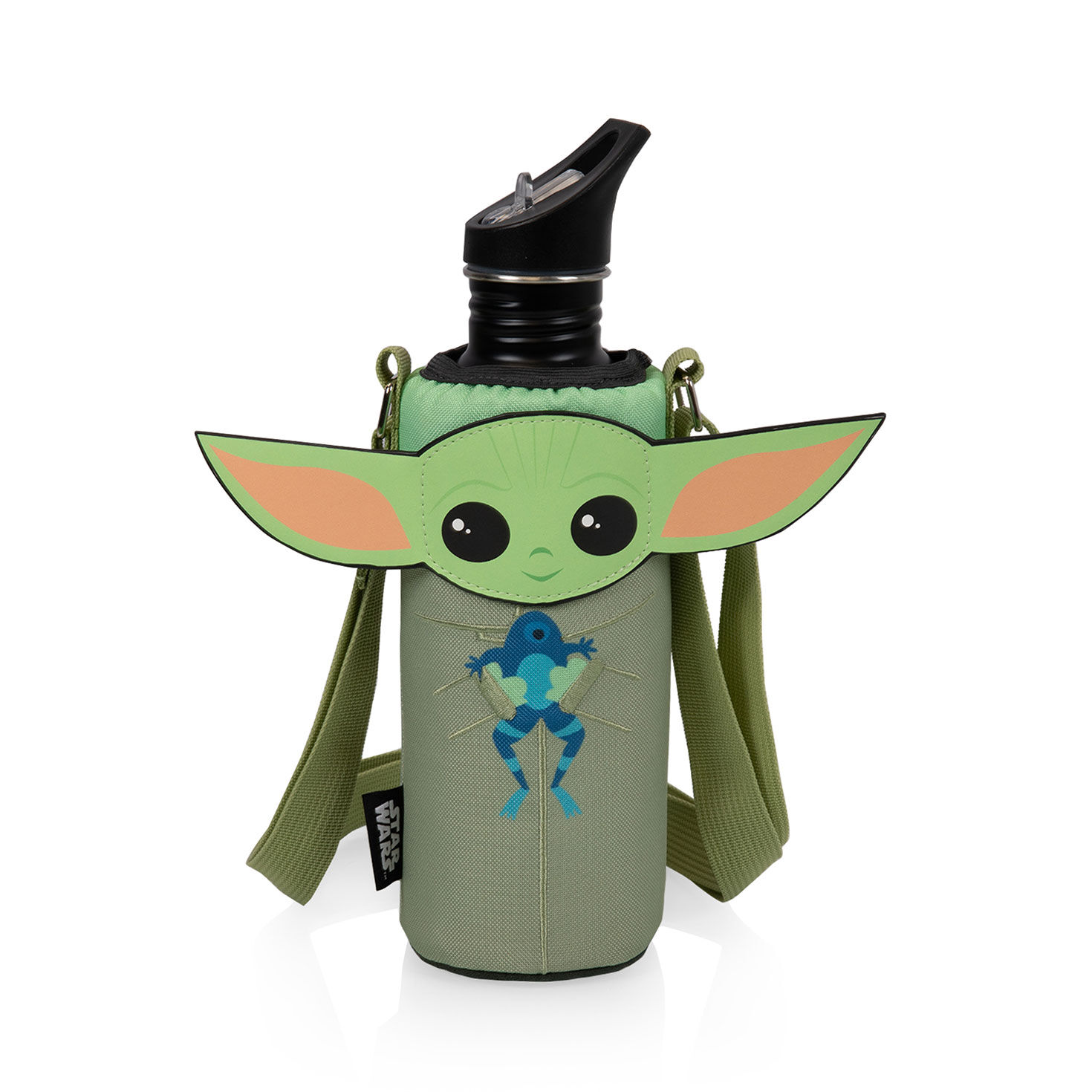 Picnic Time Star Wars: The Mandalorian Grogu Bottle With Bottle Cooler, 24 oz.