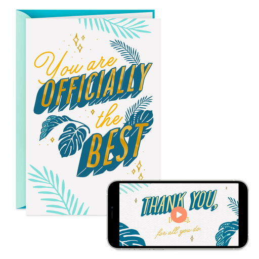 You Are the Best Video Greeting Thank-You Card, 