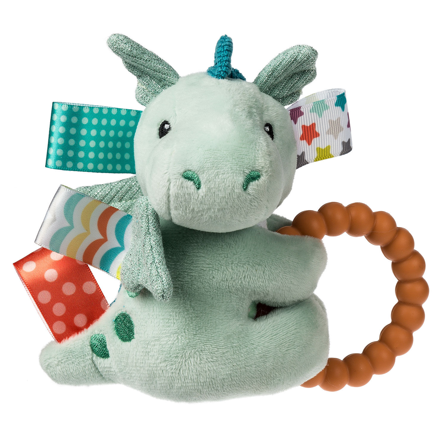 Mary Meyer Taggies Drax Dragon Plush Toy With Teether and Rattle, , large image number 1