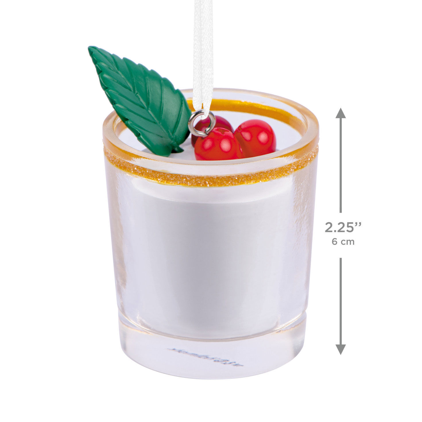 Holiday Cocktail Christmas Ornament measurement image number 3