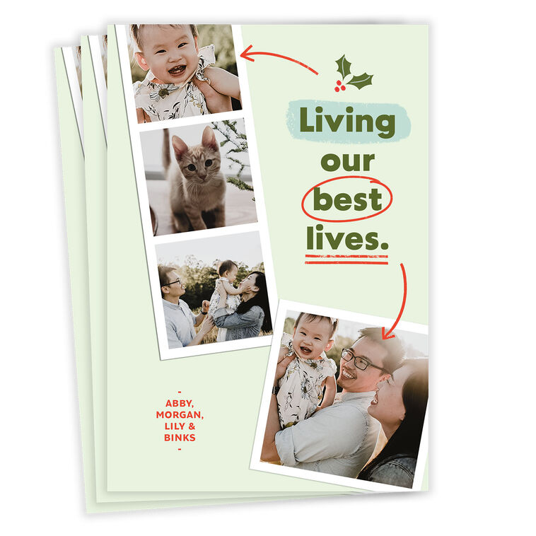 Living Our Best Lives Flat Christmas Photo Card