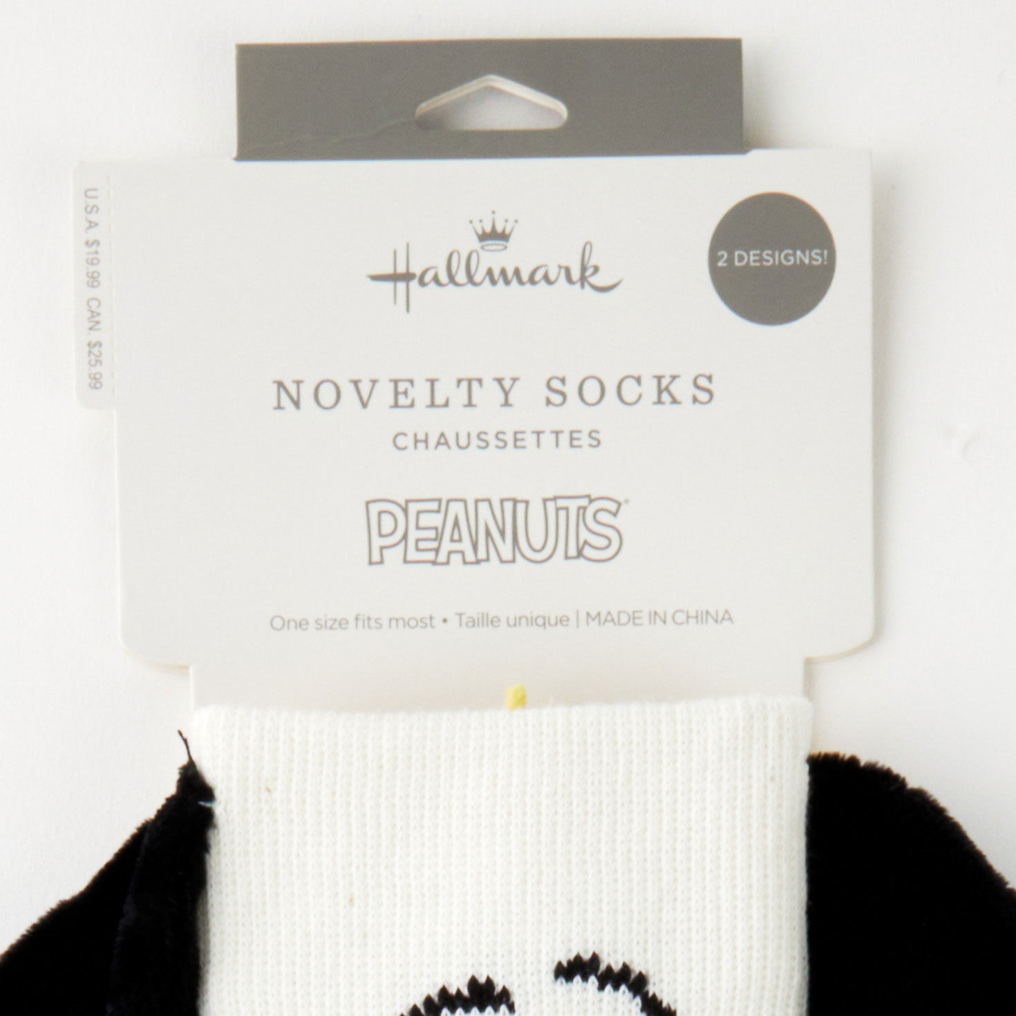 Peanuts Snoopy and Woodstock in Christmas Sweaters Mismatched Novelty Socks