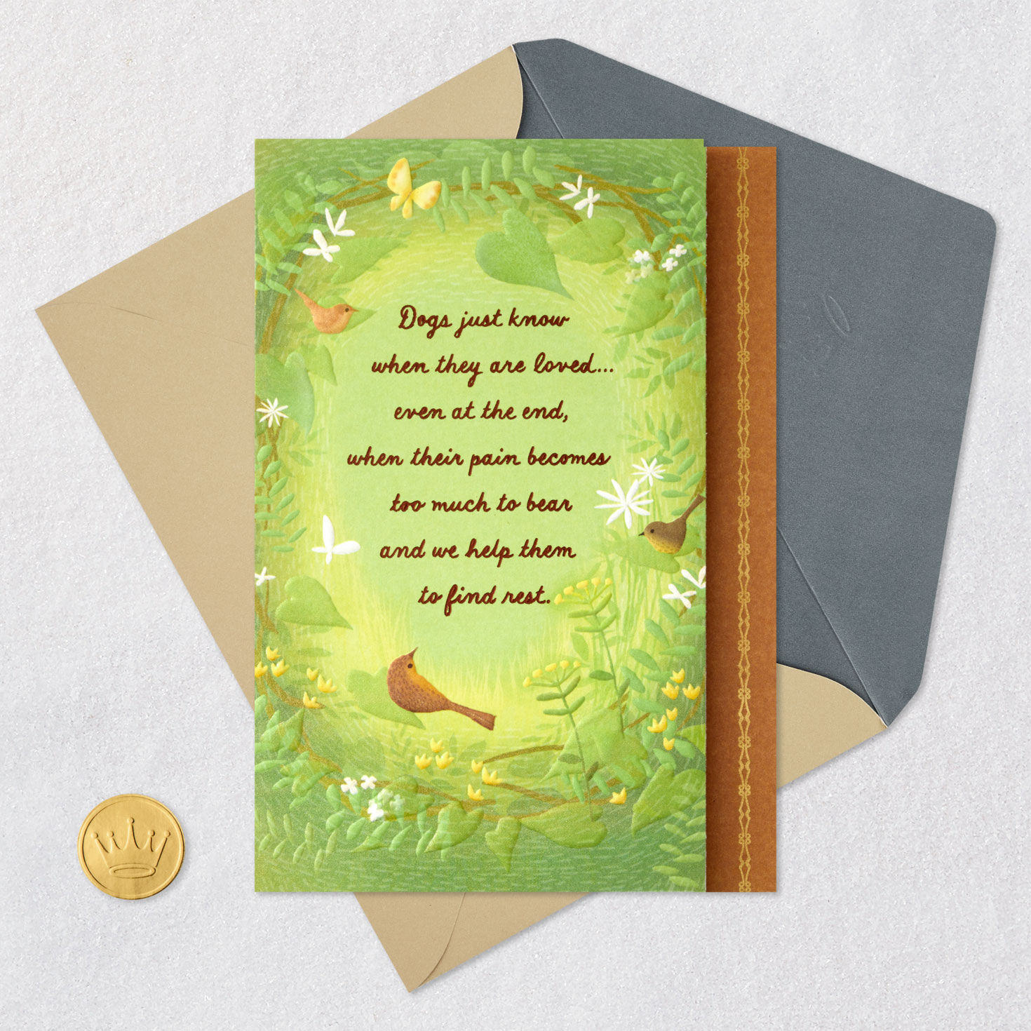 Birds in Nature Sympathy Card for Loss of Dog  image number 5