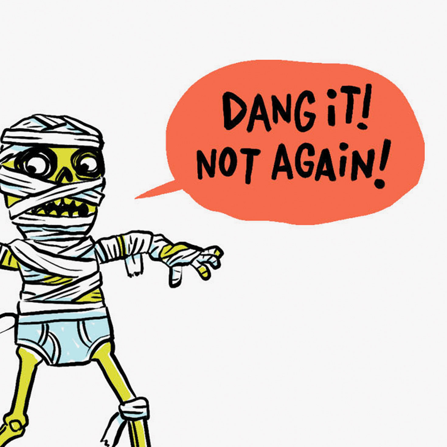 Mummy Funny Halloween Card Sentiment image number 2