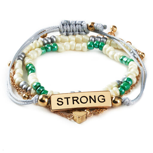 Strong and Courageous Bracelets, Set of 4, 