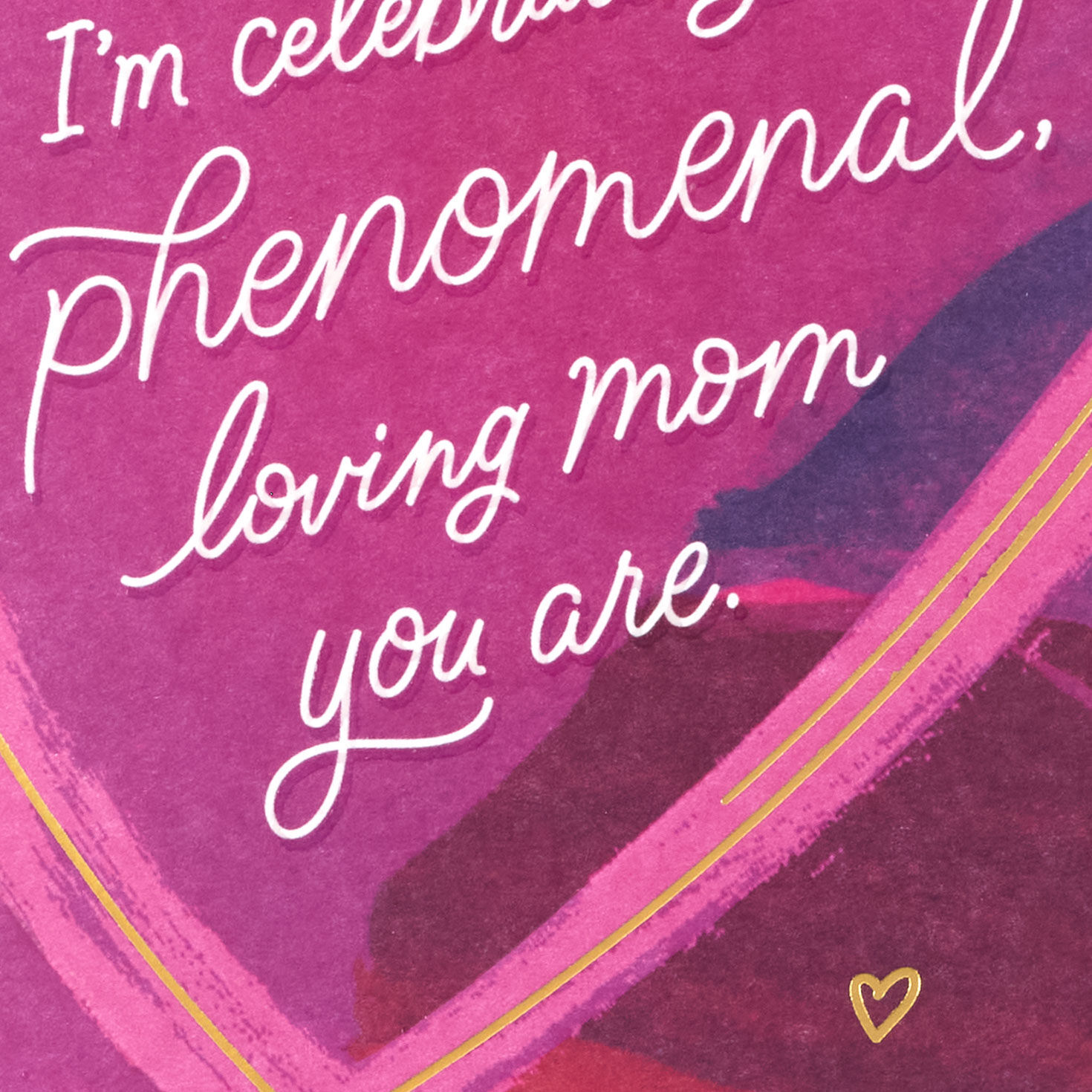 Pink and Purple Abstract Heart Mom Valentine's Card Card Front Detail image number 5