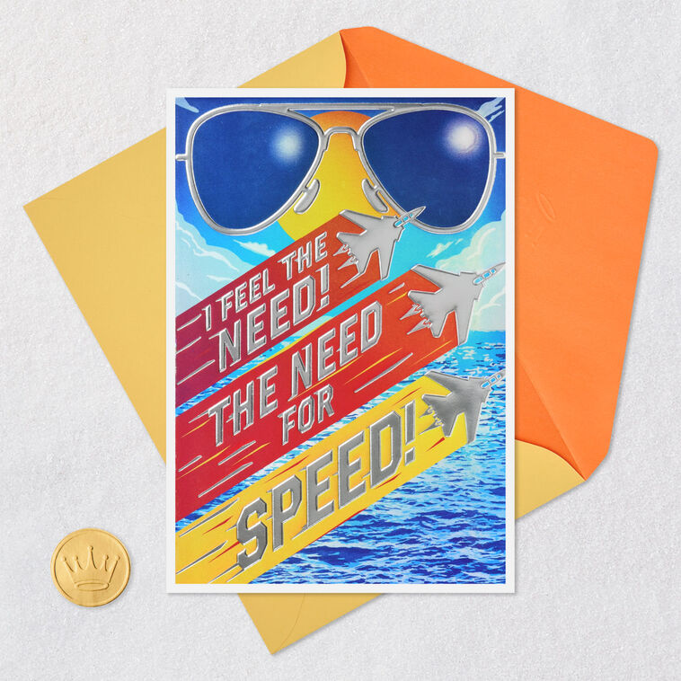 Gun Hallmark Top Gun™ The Need for Speed Birthday Card - Greeting Cards | Hallmark