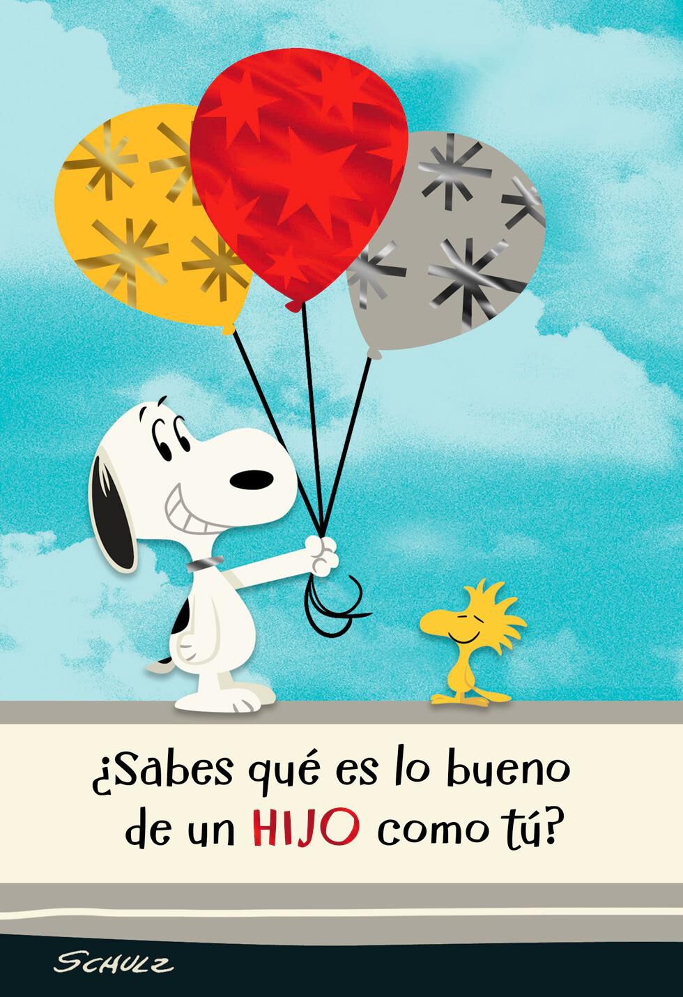 Peanuts® Snoopy and Woodstock Spanish-Language Birthday Card for Son