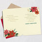 Poinsettia Flowers and Bells Aunt Christmas Card Open card with envelope image number 4