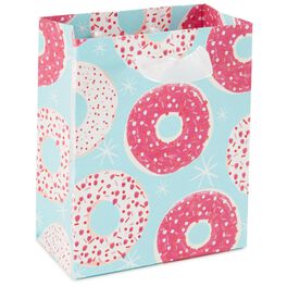 Pink Donuts with Sprinkles Teal Small Gift Bag, 6.5", Pink Donuts with Sprinkles Teal Small Gift Bag, 6.5", , large