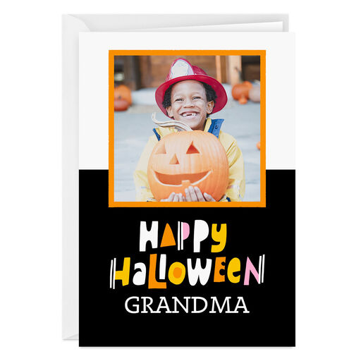 Personalized Happy Halloween Photo Card, 