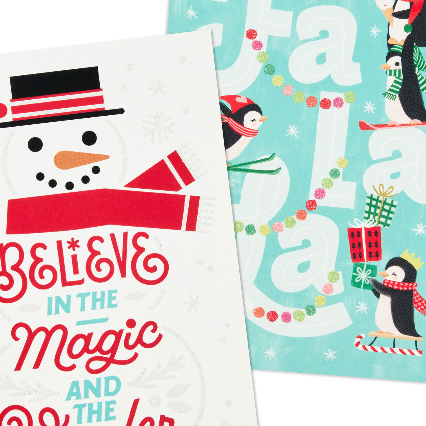 Snowman and Penguins Christmas Card Assortment Cover Detail image number 5