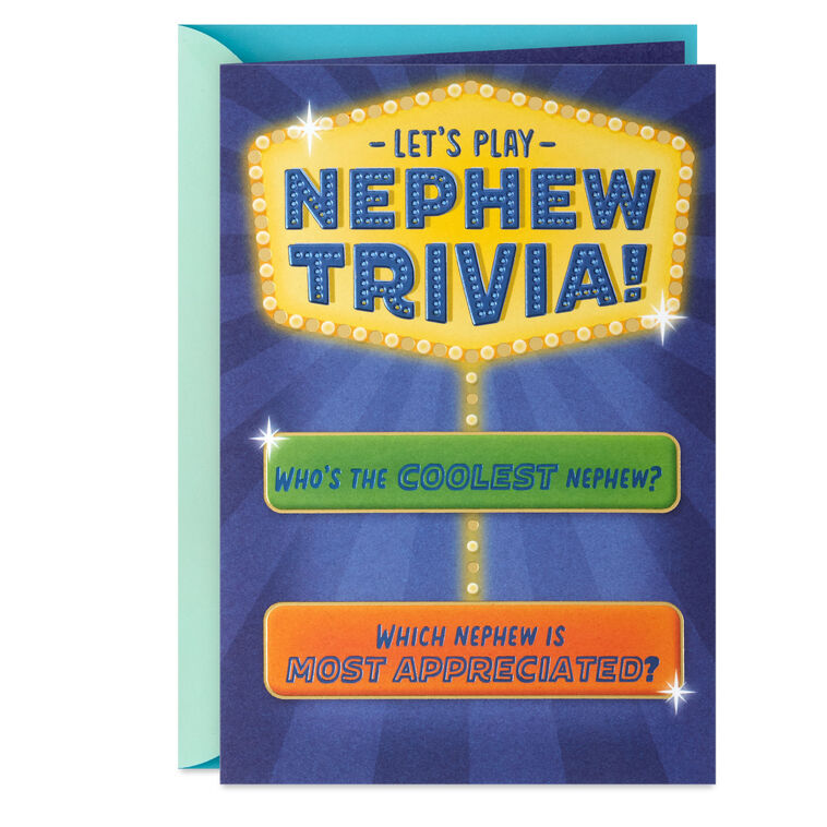 Nephew Trivia Birthday Card