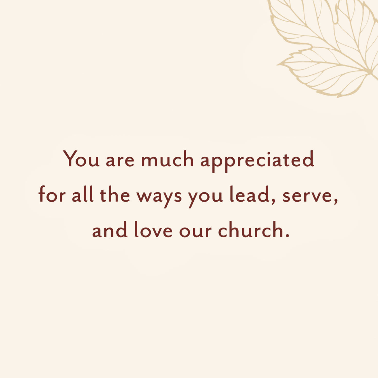 Leaves and Flowers Pastor Clergy Appreciation Card SENTIMENT image number 2