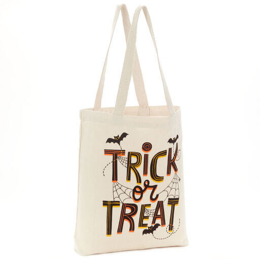 13" Trick or Treat Canvas Halloween Tote Bag, 