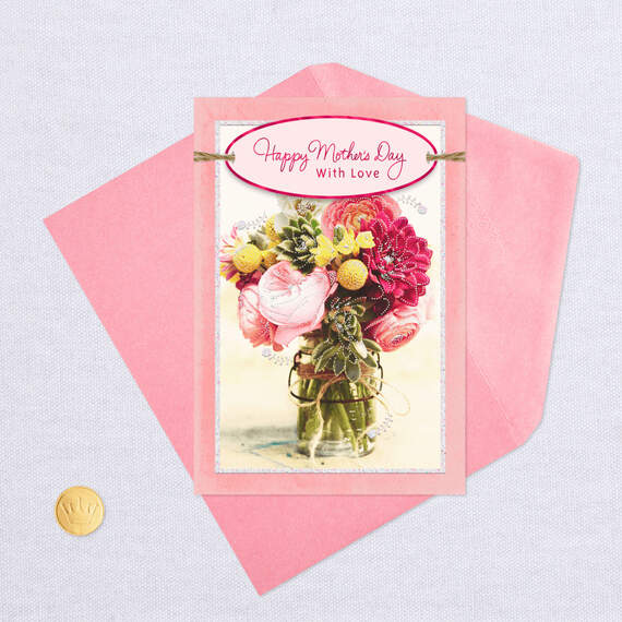 Beautiful Day Flowers in Jar Mother's Day Card, , large image number 5
