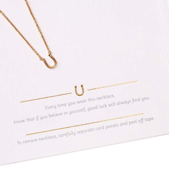 Good Luck Card With Horseshoe Necklace, , large image number 3