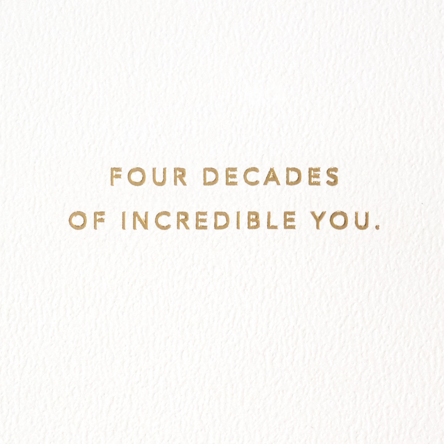 Gold Foil on Gray Signature 40th Birthday Card Sentiment image number 2