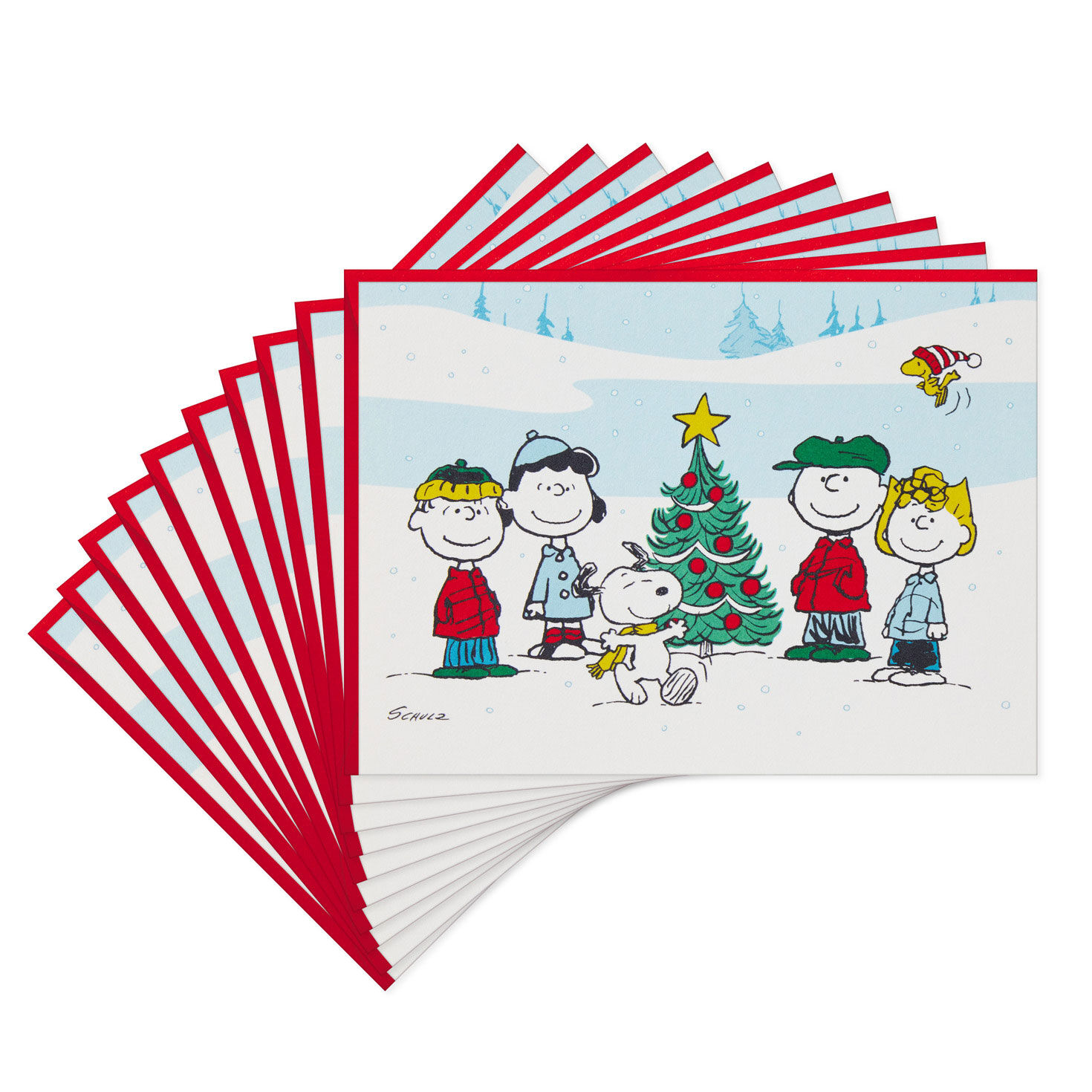Peanuts Winter Blank Boxed Christmas Note Cards cards fanned image number 2