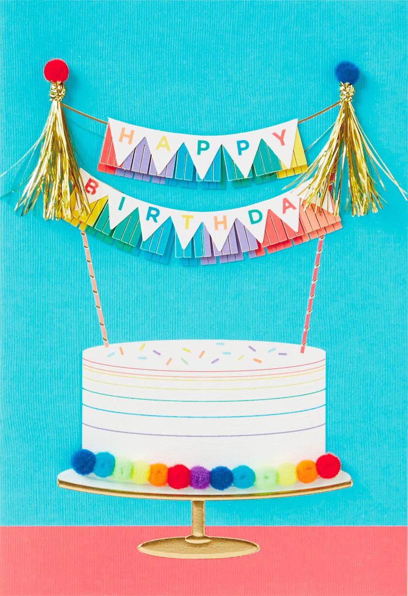 Rainbow Cake Birthday Card