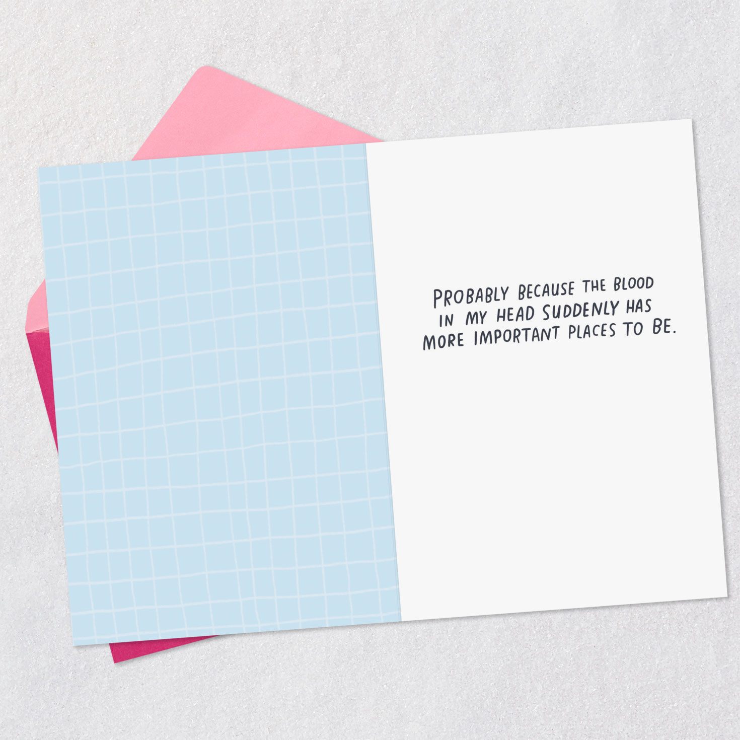 Dizzy Heart Adult Humor Love Card Open card with envelope image number 3