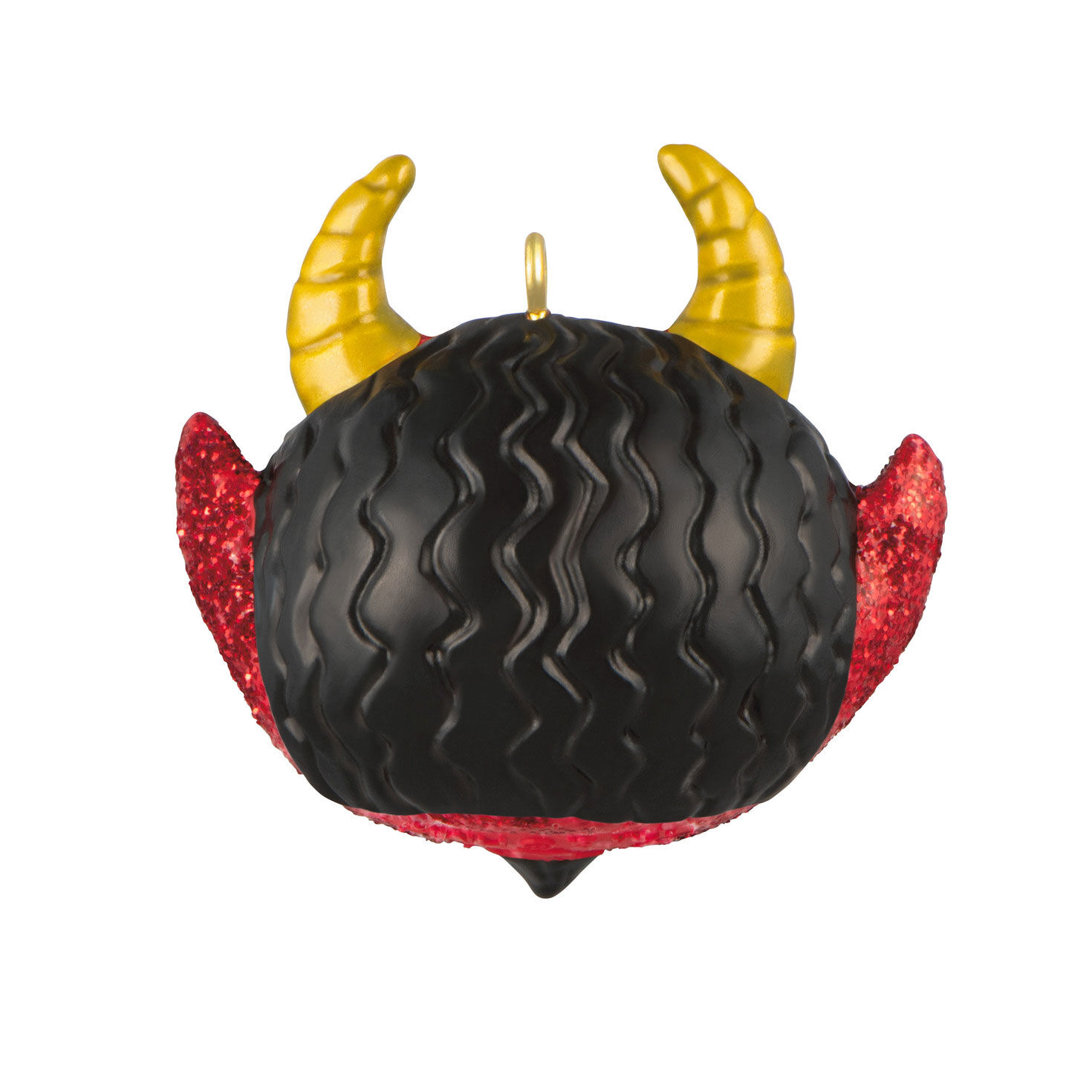 Red Sparkly Devil Head Keepsake Ornament Back image number 4