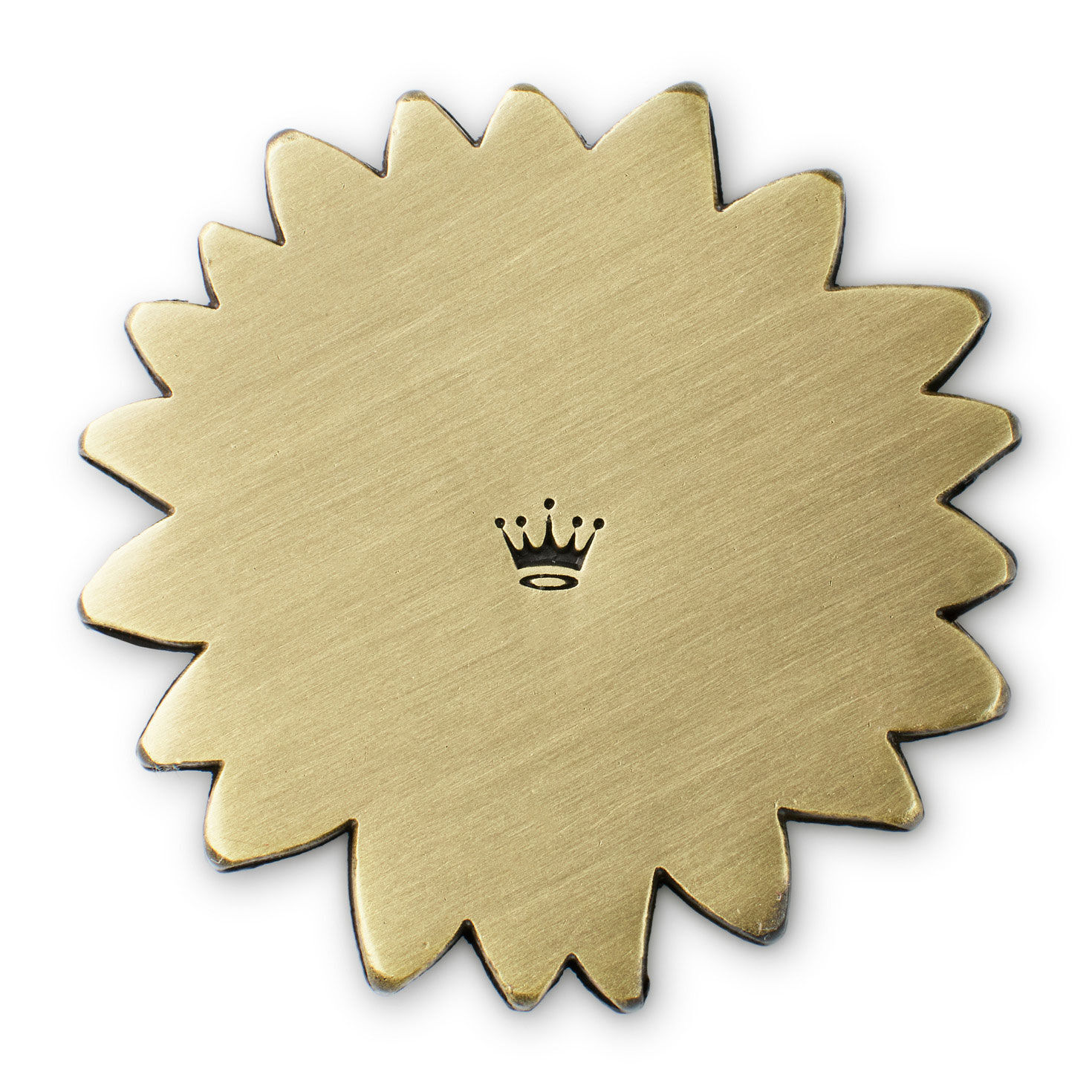 Bloom and Grow Flower Antiqued Metal Pocket Token back image number 2