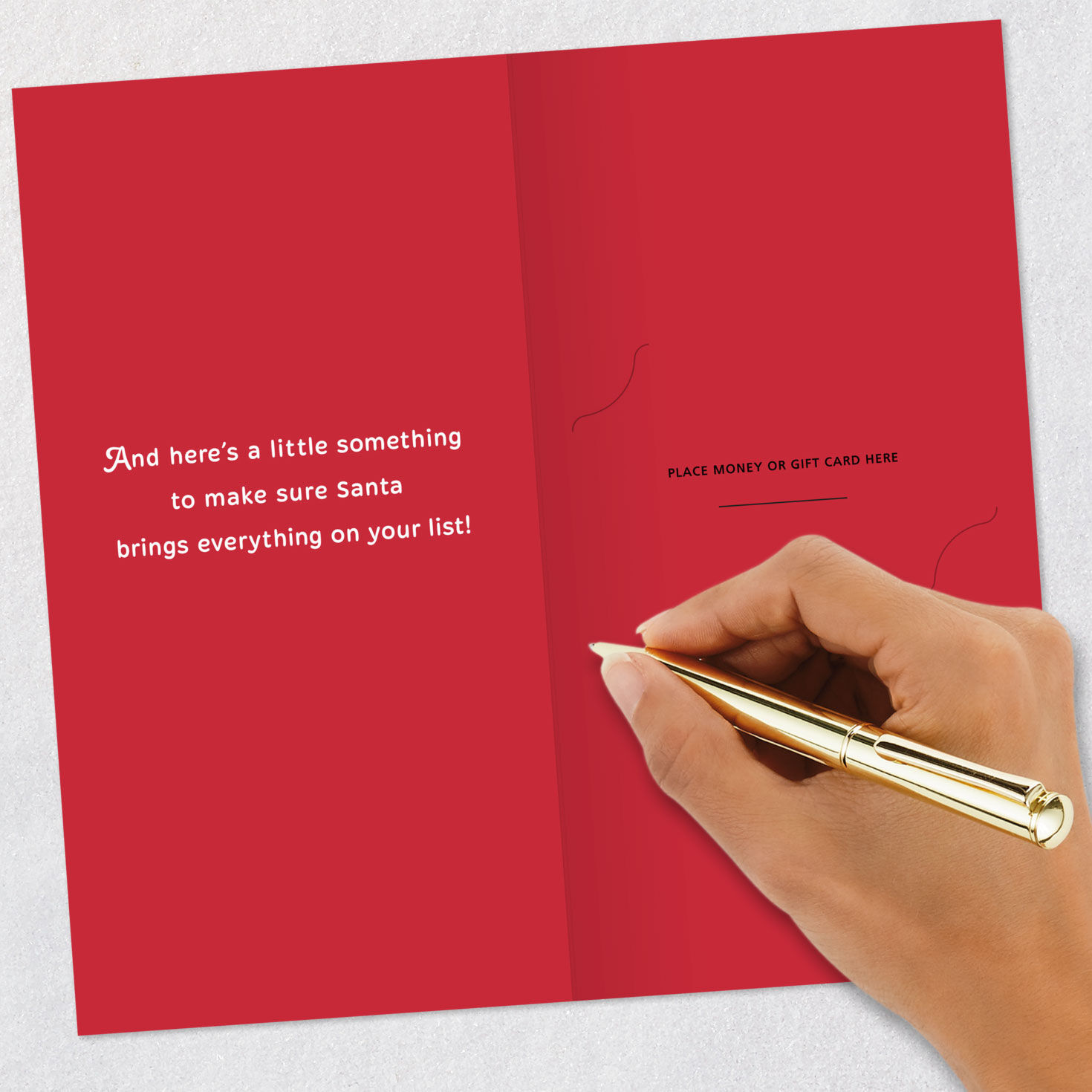 Here Comes Santa Claus Money Holder Christmas Card, , large image number 7