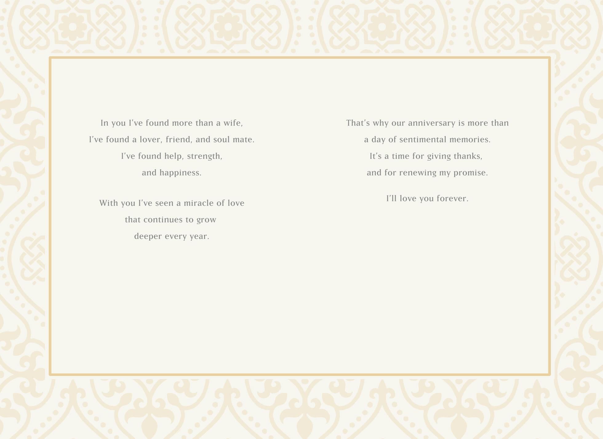 Our Marriage is a Blessing Anniversary Card For Wife