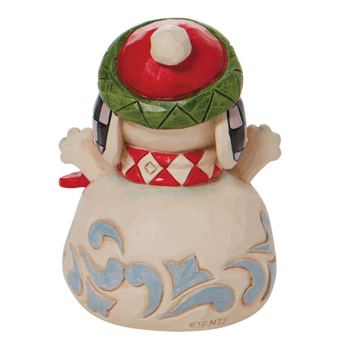 Jim Shore Peanuts Mini Snoopy Snowman Figurine, 3.5", 