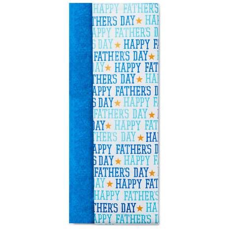 Happy Father's Day and Blue 2-Pack Tissue Paper, , large