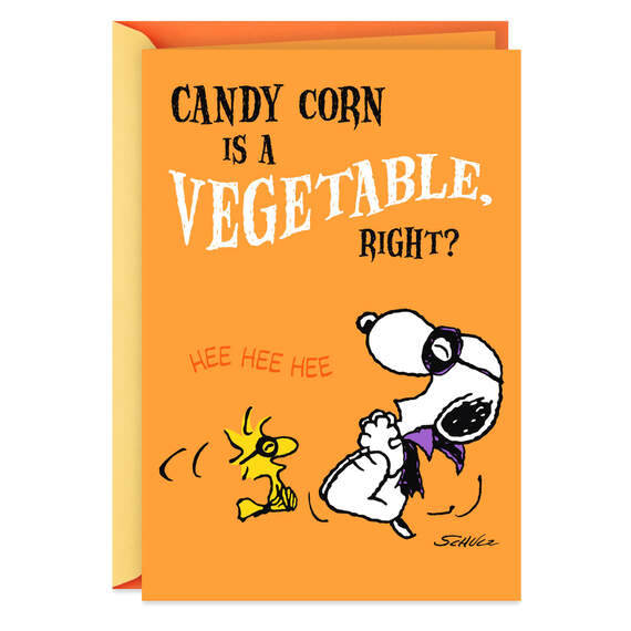 Peanuts® Snoopy and Woodstock Candy Funny Halloween Card, , large image number 1