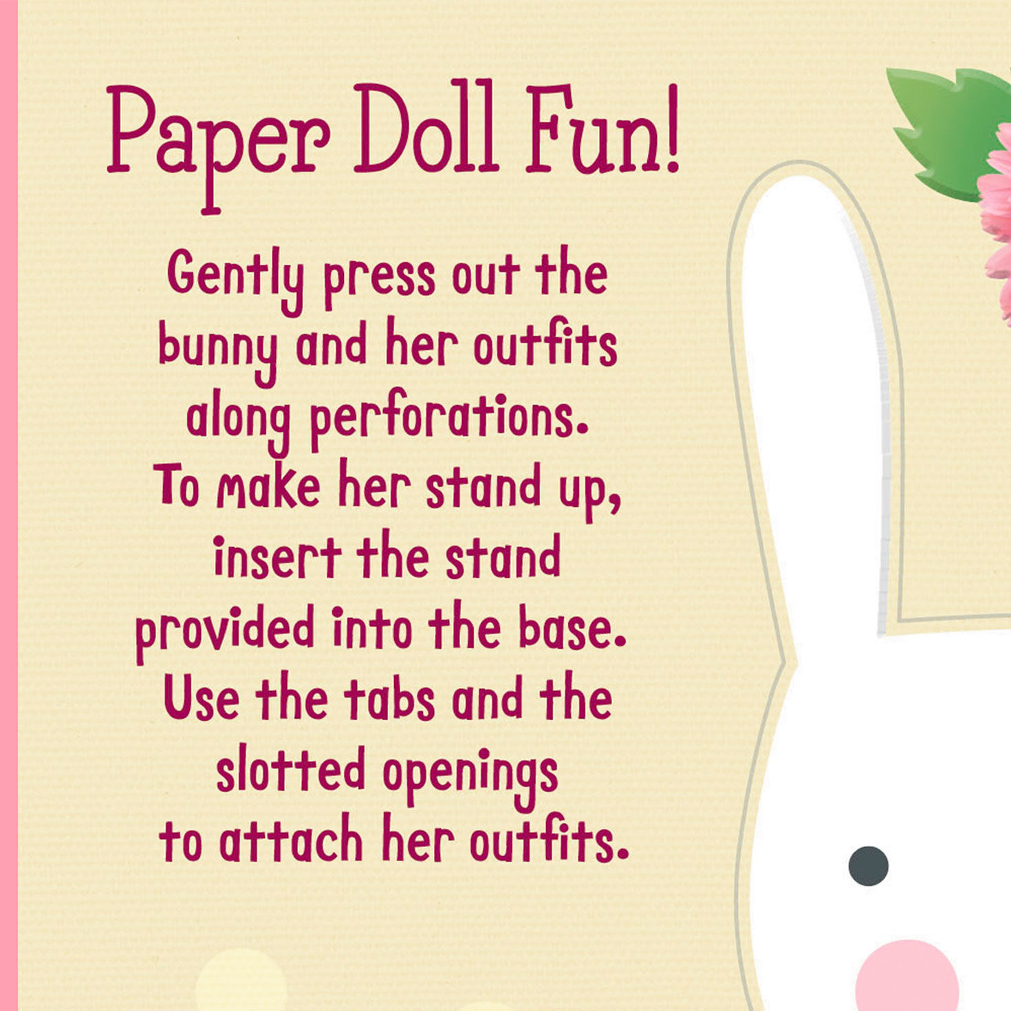 To a Cute, Cool Girl Easter Card for Kids With Paper Doll, , large image number 4
