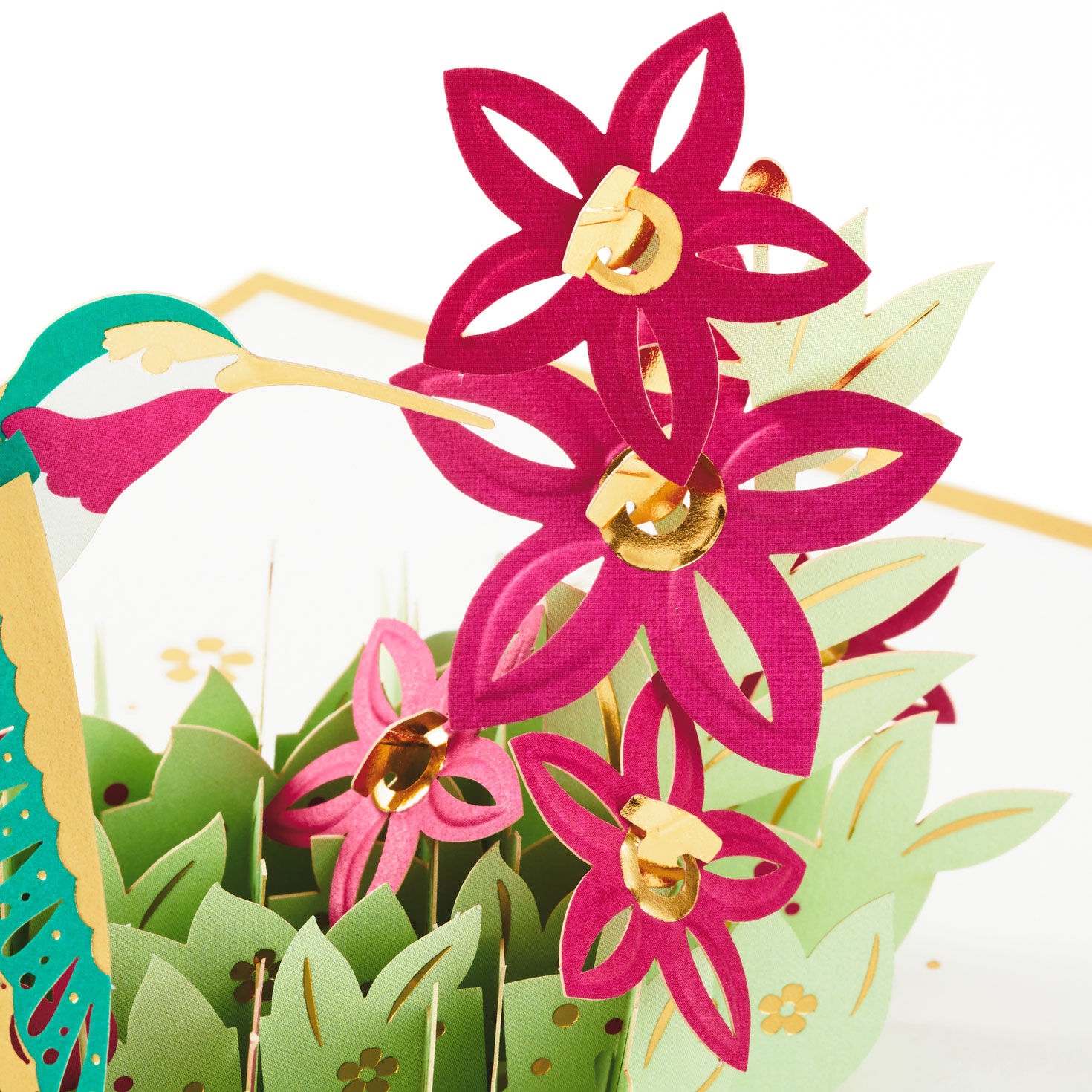Hummingbird & Flowers 3D Pop-Up Mother's Day Card pop up detail image number 5