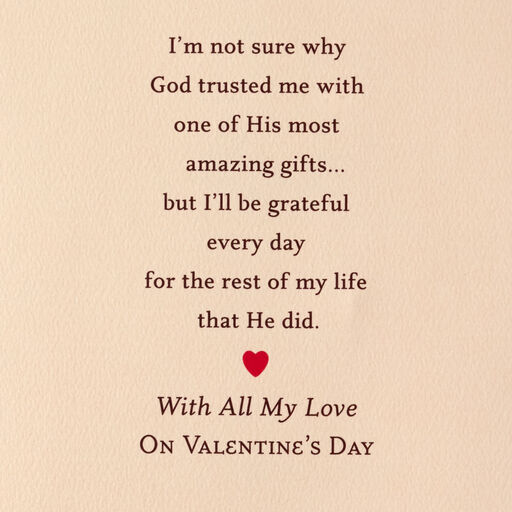 Incredible Gift of a Wife Religious Valentine's Day Card, 