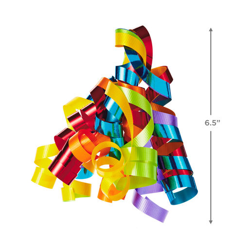6 1/2" Rainbow Curly Ribbon Gift Bow, 