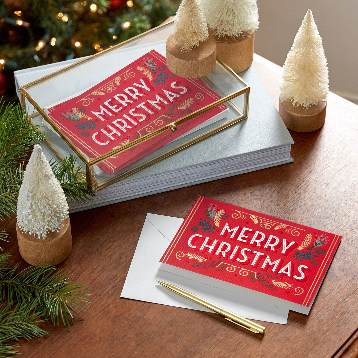 Retro Lettering Boxed Christmas Cards, Pack of 12 for only USD 17.49 | Hallmark